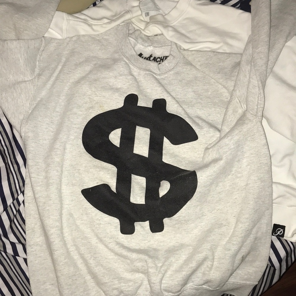 Dollar sign crew neck